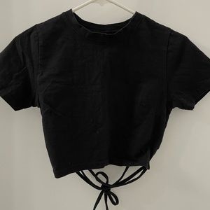 Black Cropped Tee